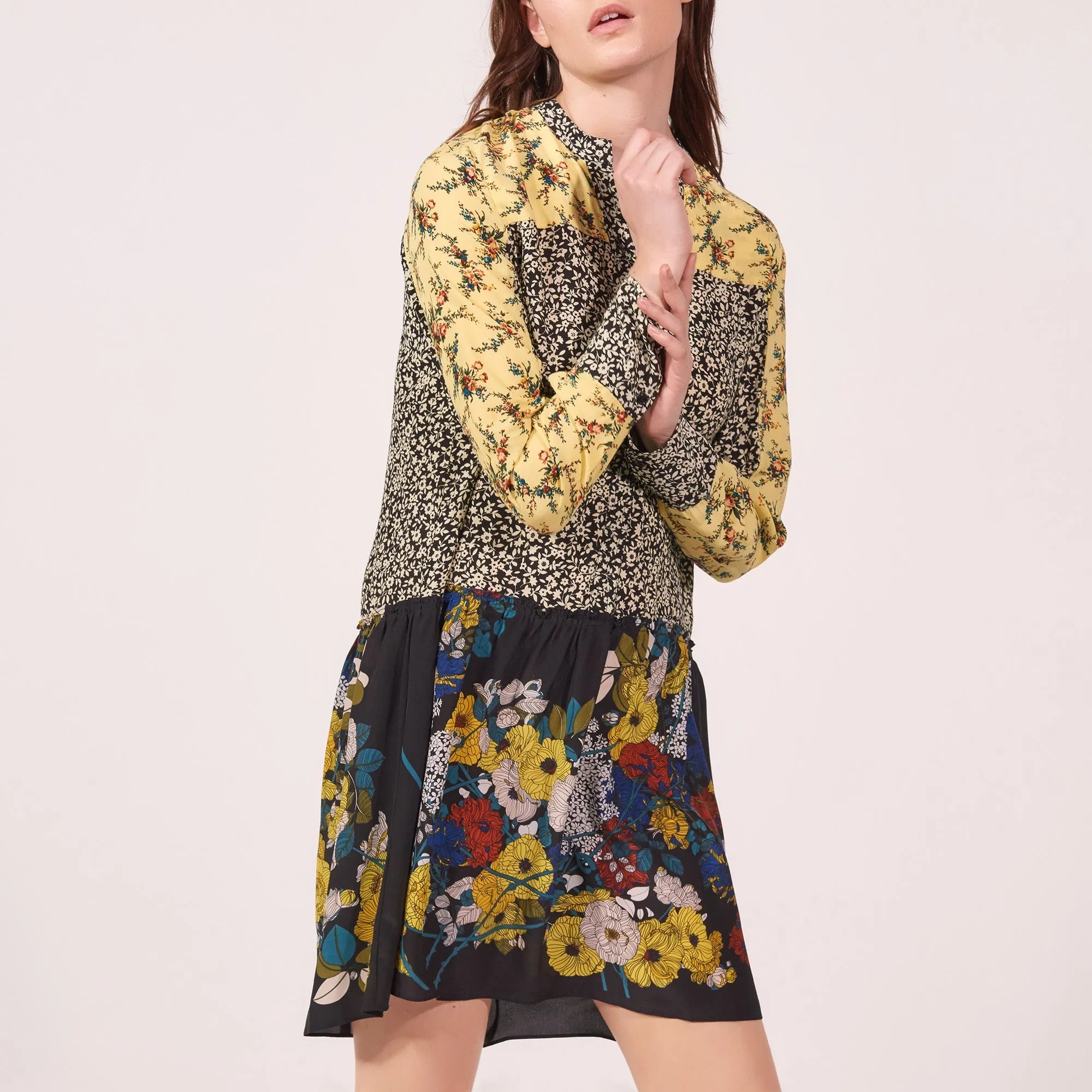 Robe en patchwork fleuri