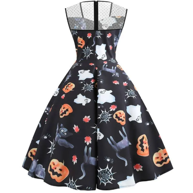 Robe Pin-Up  Noire Halloween