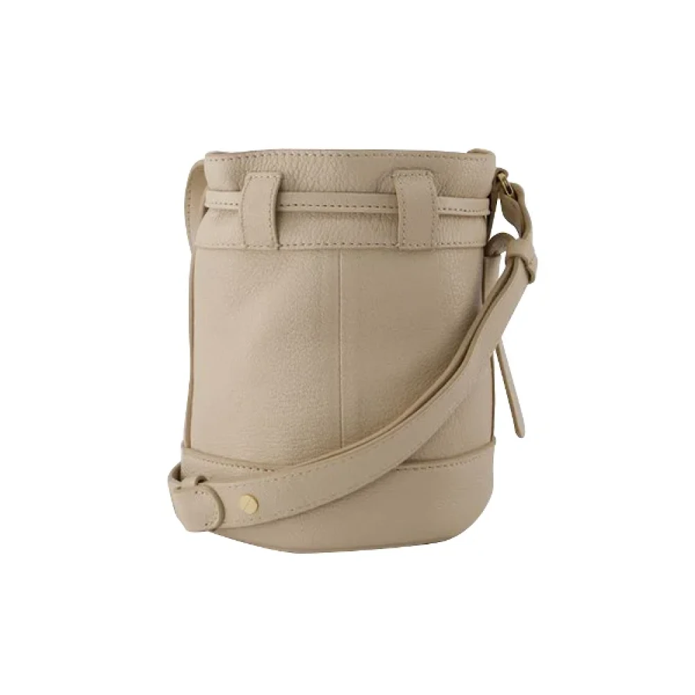 Sac bandoulière beige - Cuir de veau lisse