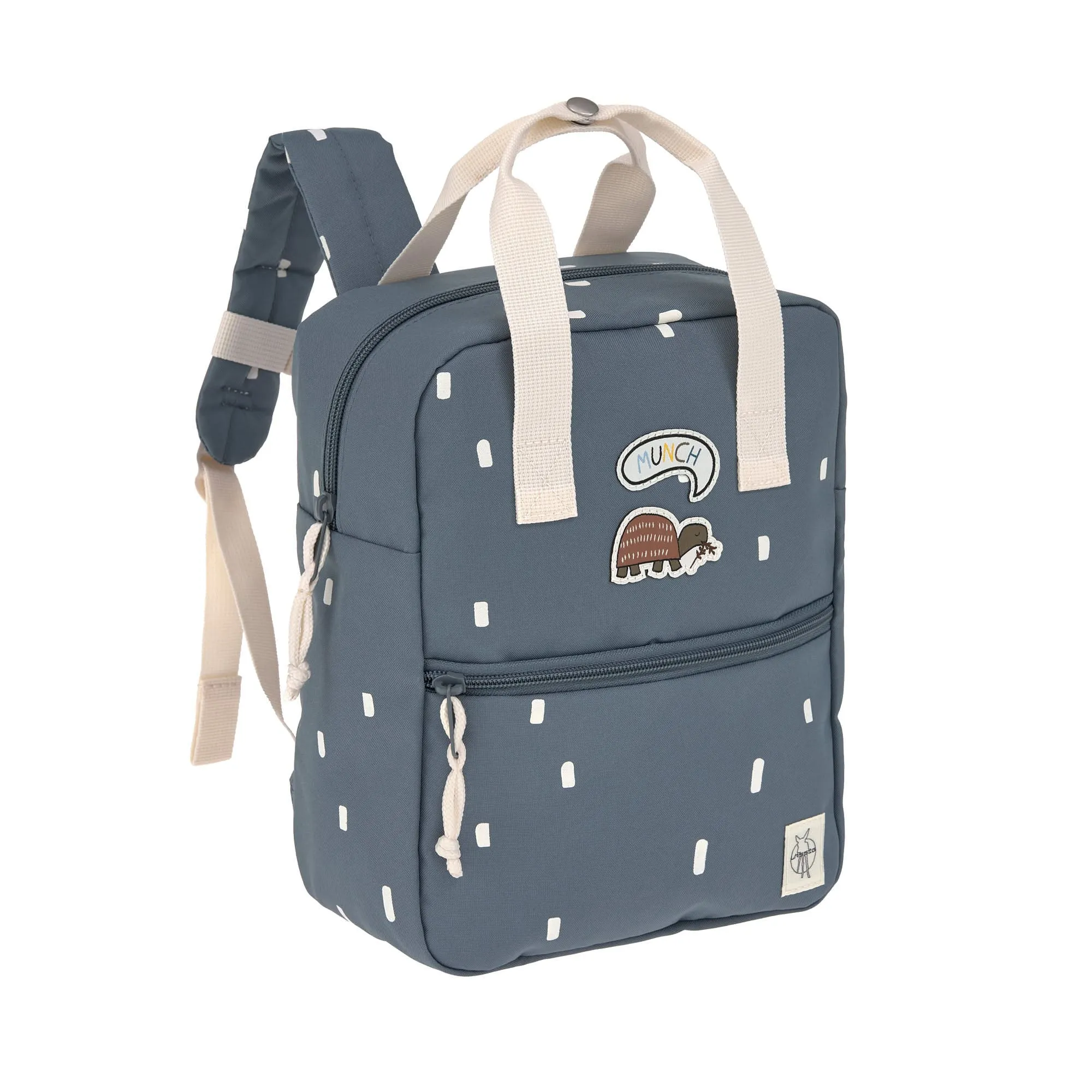 Sac à dos carré de la maternelle - Happy Prints, bleu | Lässig