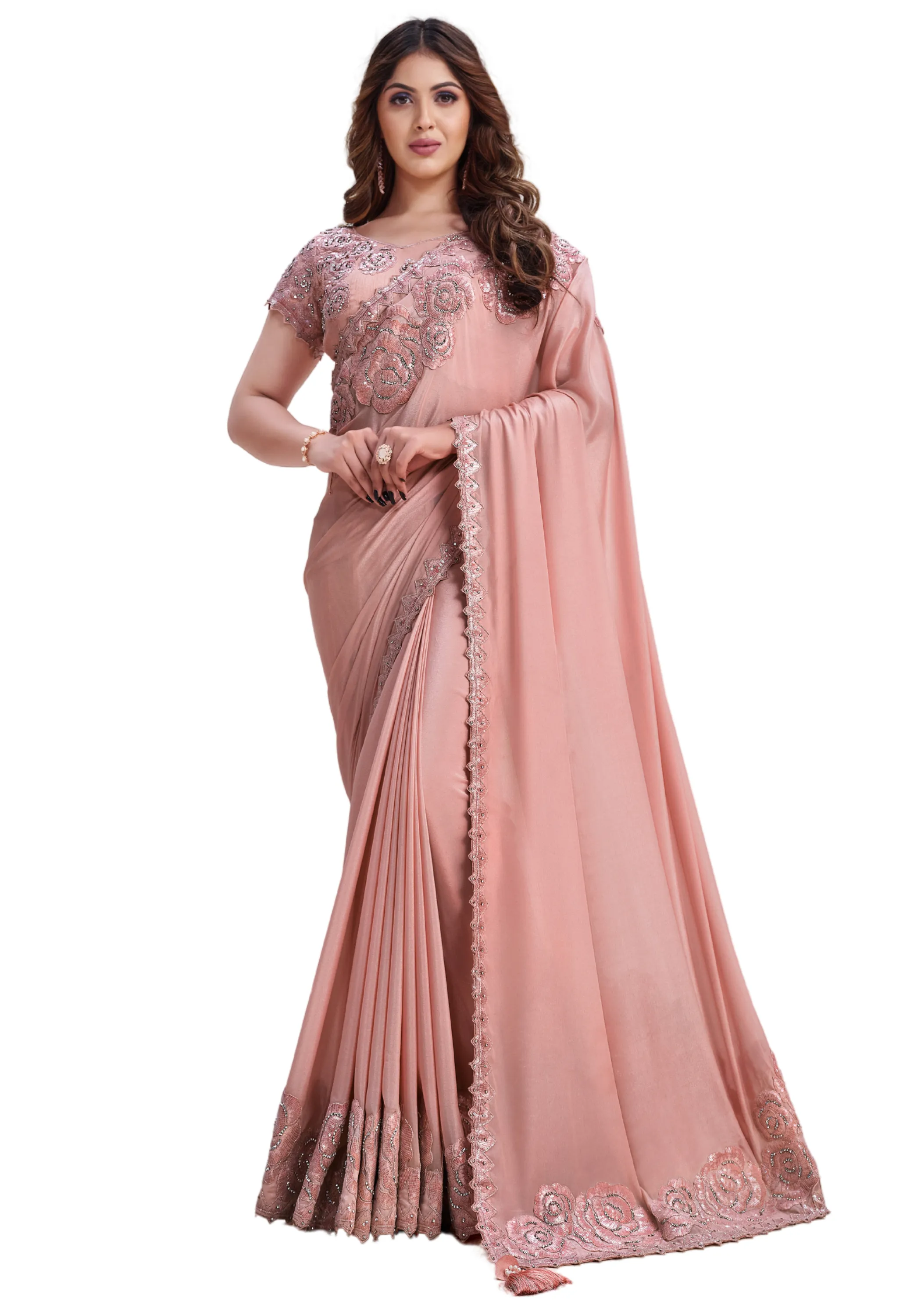 Sari chic rose saumon Achira