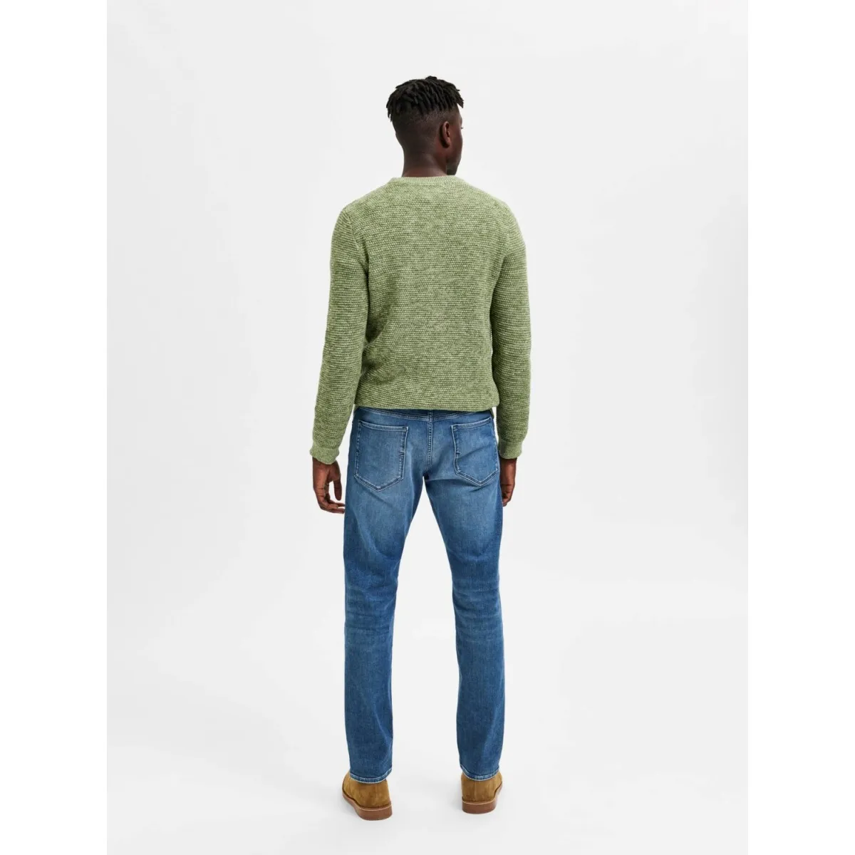 Selected homme - Jeans droit bleu medium