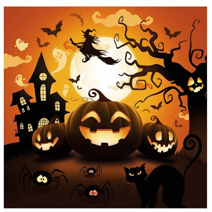 Serviettes Halloween citrouille