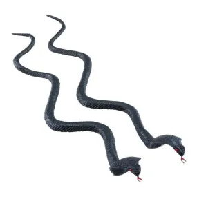 Set de 2 Serpents Cobras Noirs Halloween 35 cm