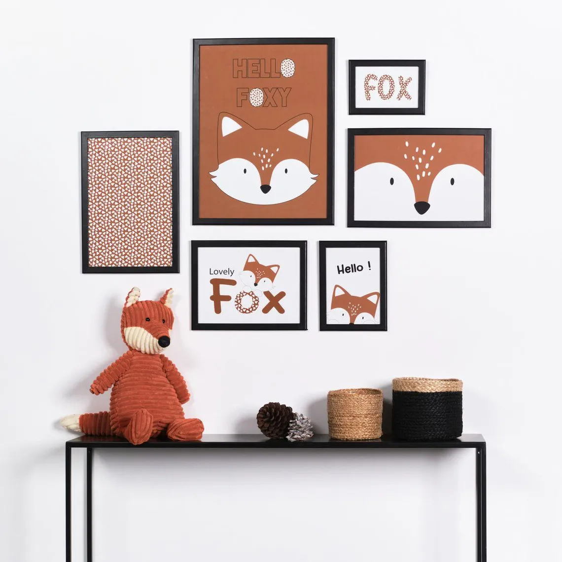 Set de 6 Cadres Noirs - Renard | 3 Suisses