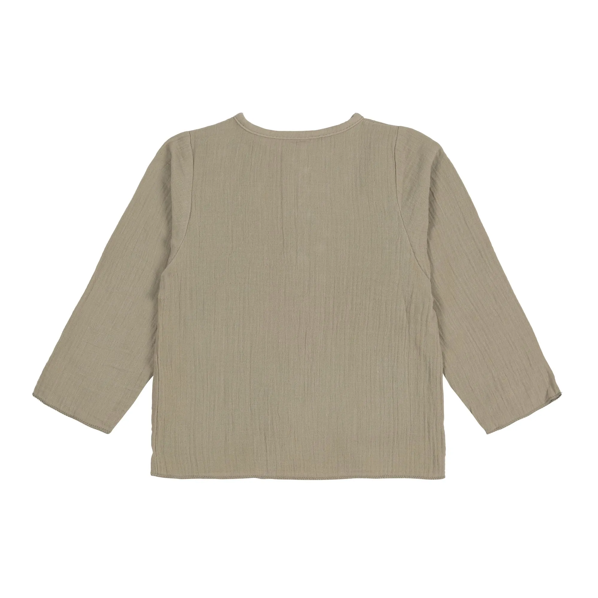 T-shirt manches longues en mousseline bébé - coton bio, olive | Lässig