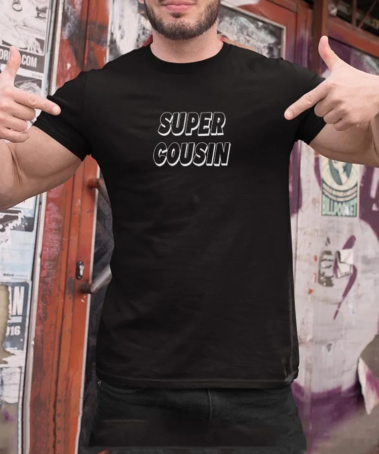 T-Shirt Super Cousin Pour homme