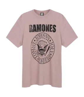 T-shirt vintage crest adulte rose Amplified