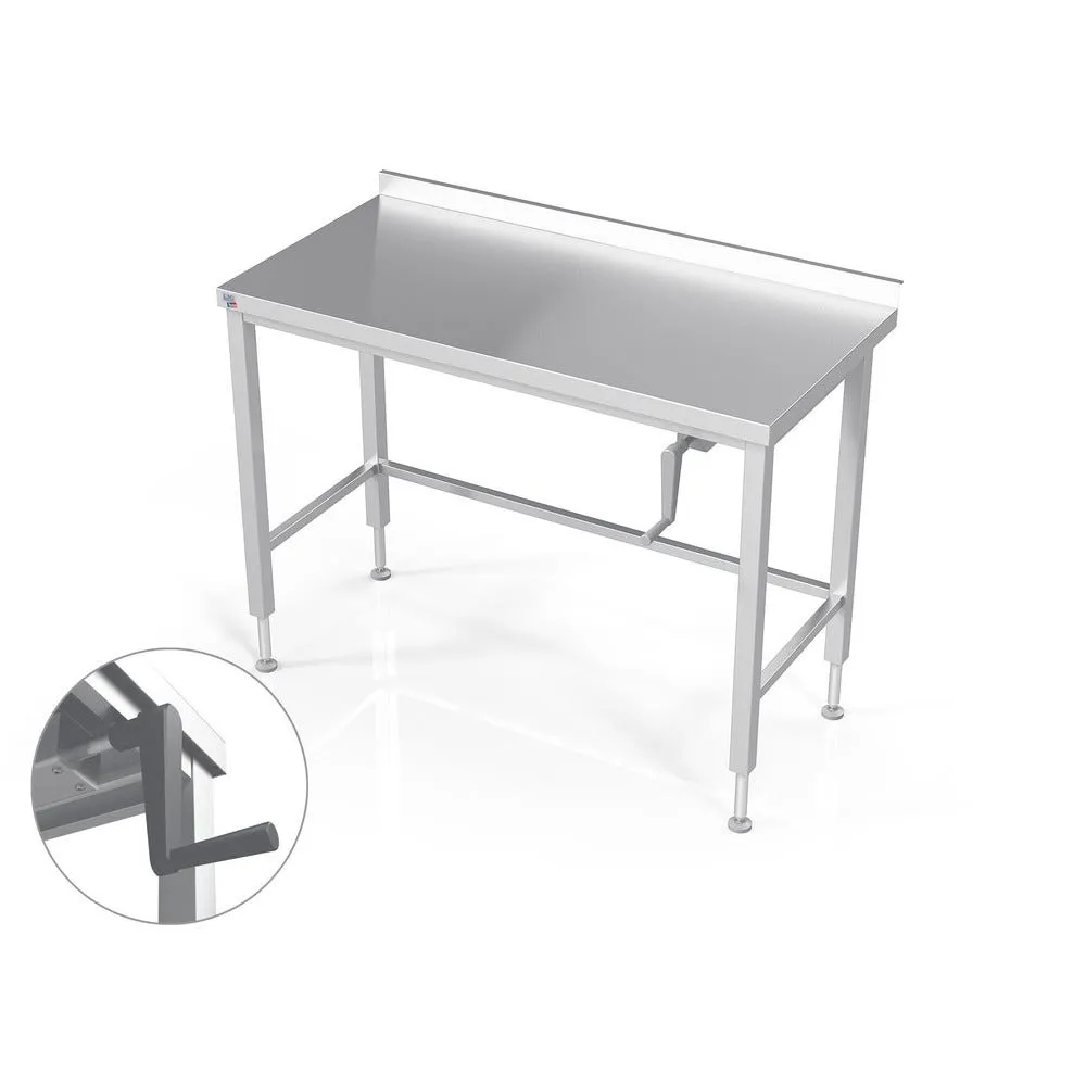 Table inox soudee inox 304 adossee confor'table