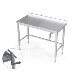 Table inox soudee inox 304 adossee confor'table