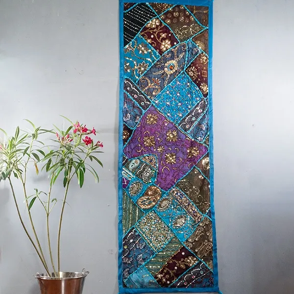 Tissu Mural Indien Patchwork | Artisanat Indien | Pankaj e-boutique