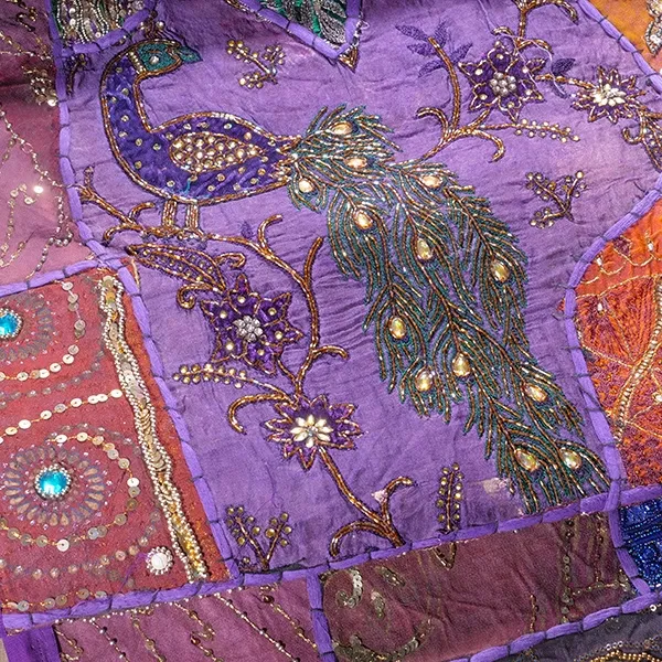 Tissu Mural Indien Patchwork | Déco Maison Indienne | Pankaj eBoutique