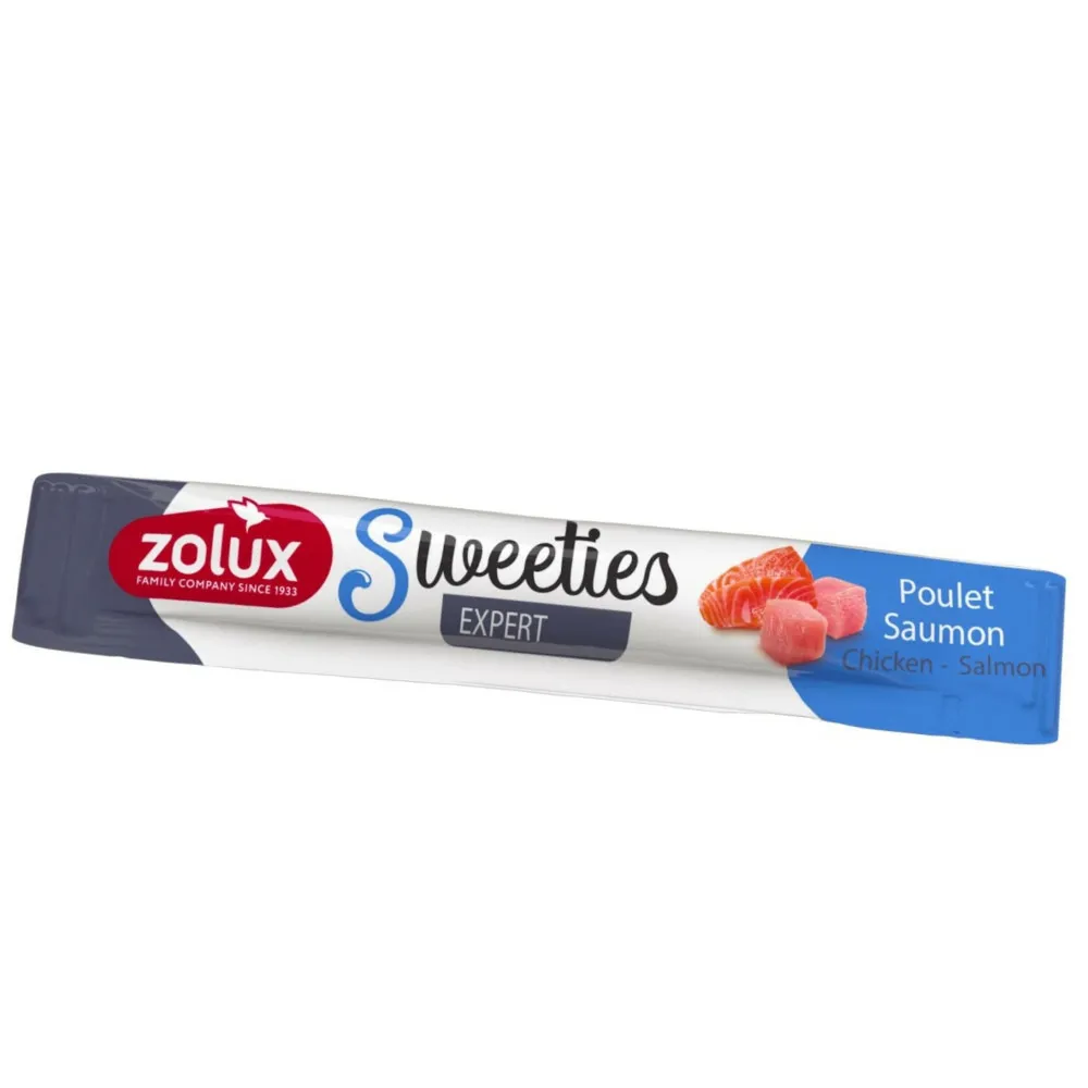 Un stick crème poulet saumon sweeties 14 g pour chien